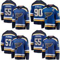 NHL St. Louis Blues Home Jersey Parayko Perron Oreilly Blue Long Sleeve Fans Sports Tops Plus Size