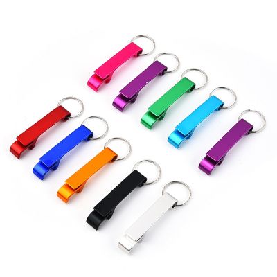 50 Pcs/lot Bottle Opener Key Ring Chain Portable Metal Mini Beer Can Opener Keychain Metal Beer Kitchen Bar Tools Accessories Key Chains