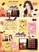 No.5042  MILA COLOR   chocolate makeup พาเลทแต่งหน้า สวยครบในตลับเดียว มาพร้อมกับ แปรงทาอายแชโดว์ ตลับสุดน่ารัก ?