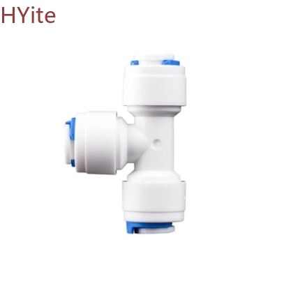 T Type Reverse Osmosis Aquarium Quick Fitting 1/4" 3/8" OD Hose Equal Connection Tee RO Water Plastic Pipe Coupling Connector Pipe Fittings Accessorie