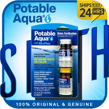 Potable Aqua Water Purification Tablets ,Two 50 Count Bottles 