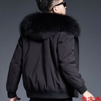 [COD] 2022 New Clothing Mens Removable Worsted Hair Leather Jacket Coat and Handsome