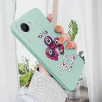 PMP เคสโทรศัพท์ Hp สำหรับ OPPO Reno8 Reno 8 4G ปลอก Hp Realme C30เคสการ์ตูนน่ารักผู้พิพากษาเกมปลาหมึกเคสโทรศัพท์ Original Square Liquid ปลอกซิลิโคนคลุมทั้งหมดกล้องเคสกันกระแทก