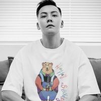 Hipster Bear Toy Fashion Brand Casual Fashion Printing Summer Breathable Sweat Absorbing Neutral Loose Cotton round Neck Short Sleeve Mens plus Size T-shirt Top Short Sleeve Loose T-shirt Shirt Clothes 5UN6