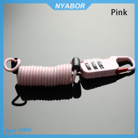 NYABOR จักรยาน Anti-Theft รถจักรยานยนต์3หลักรวมรหัสผ่านความปลอดภัยล็อคสายเคเบิล