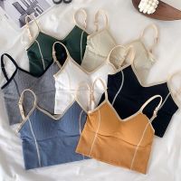 ?Angle bra? (A689) เสื้อครอป ท็อปครึ่งตัว สายเดี่ยวฟองน้ำถอดได้ สายปรับระดับได้