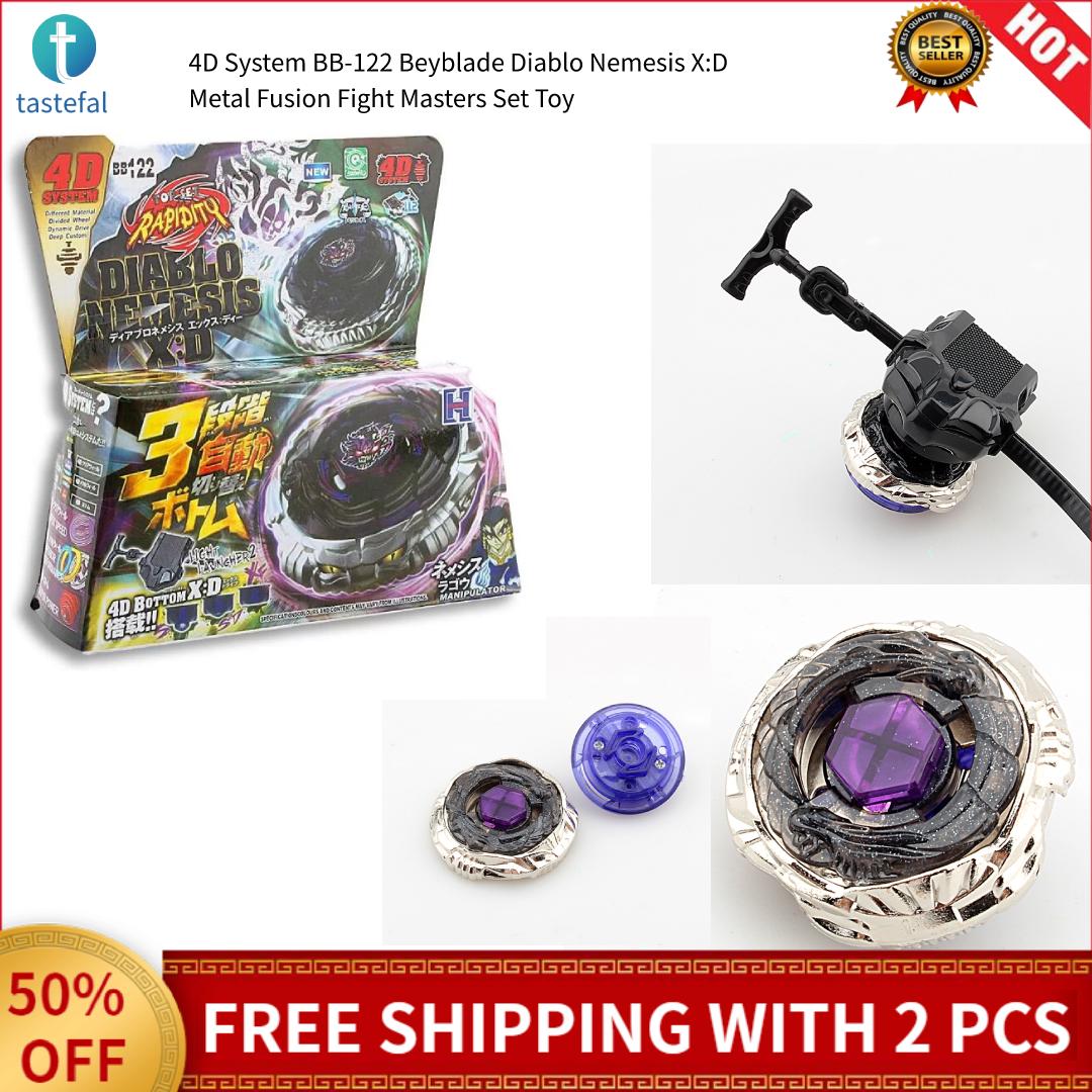 Beyblade Metal Speed Fight BB 122 Diablo Nemesis X:D 4D System With Launcher 