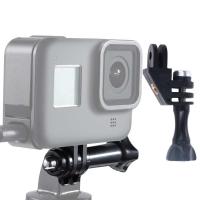 QRFXPT กล้องสำหรับกีฬา เอบีเอสเอบีเอส อะแดปเตอร์สำหรับ GoPro HERO อะแดปเตอร์ขาตั้งกล้อง หัวแปลงสัญญาณ อุปกรณ์ขาตั้งกล้อง ขั้วต่อกล้องกีฬา ที่ยึดแขนเดือย ทิศทาง90องศา อะแดปเตอร์ขาตั้งกล้องข้อศอก