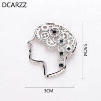 Mechanical Gear Brain Pin Crystals Brooch PsychiatristDoctor Gift Artifical Inligence Science Medical Jewelry Wholesale