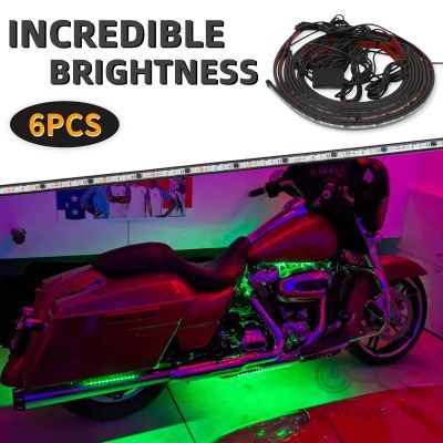 รถ Underglow LED RGB แสงด้านล่างระยะไกล App ควบคุมที่มีความยืดหยุ่นกันน้ำ LED แถบรถ Underbody แสงโคมไฟตกแต่ง