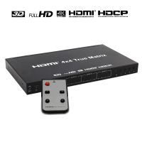 4X4 HDMI Matrix สวิตช์ HDMI Switcher 4 In 4 Out Splitter 4K 3D 1080P 60Hz ตัวแปลงวิดีโอสำหรับ PS5 PS4 DVD XBOX PC เป็นจอทีวี