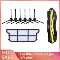 【LZ】○✻□  Chuwi-kit de peças para aspirador de pó robô ilife v7 8 unidades (escova principal x 1   kit de filtro hepa   escova lateral x 6)