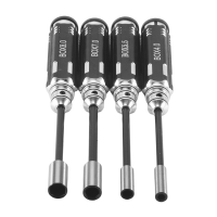 RC Model Tool 4PCS Hex Screw Drivers Hex Nut Socket Wrench Sleeve Wheel Spanner 4.0/5.5/7.0/8.0mm for Daily Making Manual and RC Airplane Quadcopter FPV Drones,3racing Car