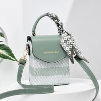 GA Popular small bag 2023 Spring/Summer New Fresh girl crossbody bag plaid shoulder bag mobile phone bag coin purse