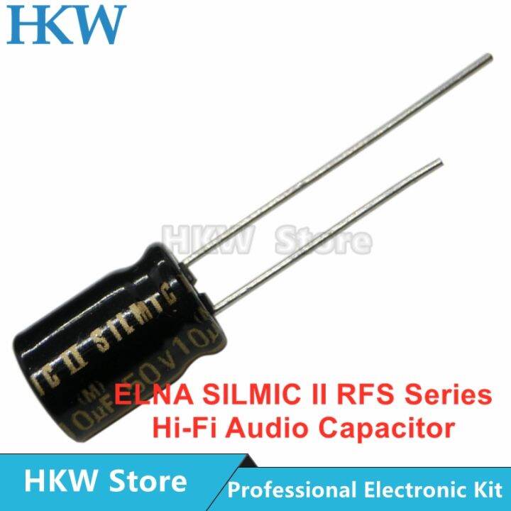 elna-silmic-ii-rfs-series-hifi-audio-capacitor-6-3v-10v-16v-25v-50v-63v-100v-10uf-22uf-47uf-100uf-220uf-470uf-1000uf-original