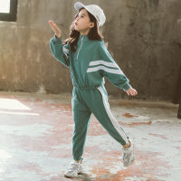 Kids Sport Clothes Set Casual Sports Teen Girls Tracksuits Spring Coat + Pants 2pcs Children Clothing Suits 6 8 10 12 13 14 Year