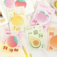 ✟卍✴ 30 Sheets Fruit Shape Sticky Notes Strawberry Lemon Avocado Self Stick Note Pads for Women Girl Students Home Office Supplies