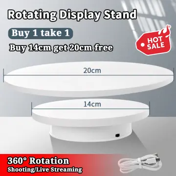 Rotating Display Stand 360 Degree Motorized Rotating Display Spinner Turntable  Display Stand Electric Display Table Three-speed Adjustable Angle For P