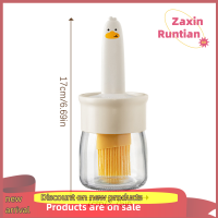 หัวจ่ายน้ำมัน Zaxin สำหรับแปรงซิลิโคนทำความสะอาดน้ำมันทำอาหารพร้อมขวดเครื่องจ่ายแบบวัดน้ำมันทนต่ออุณหภูมิสูงสะดวก