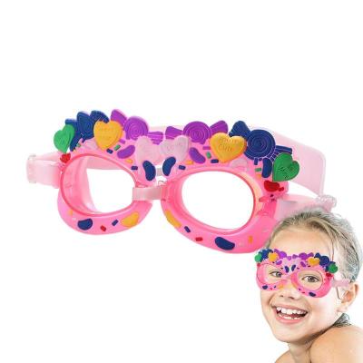 Cartoon Kids Swimming Goggles With Ears Plug Boys Girls Anti Fog Silicone For Children Swim Eyewear Pool Glasses Diving Eyewear Accessories Accessorie
