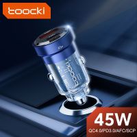 {KOLT Digital} Toocki 45W Type C ยานยนต์อะแดปเตอร์ชาร์จโทรศัพท์สำหรับ Iphone Samsung Huawei PD AFC SCP QC 3.0