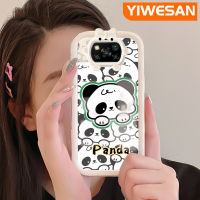 YIWESAN เคสสำหรับ Xiaomi X3 POCO X3 NFC Poco Pro X3เคสการ์ตูนแพนด้าน่ารักสีสันสดใสกล้องมอนสเตอร์น้อยนิ่มสำหรับเลนส์กันกระแทกแบบใสเคสมือถือป้องกันซิลิโคนเรียบง่ายปลอกความคิดสร้างสรรค์โปร่งใส