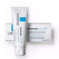 LA ROCHE-POSAY Cicaplast Baume B5 + 40มล. | ซ่อมแซมผิวและให้ความชุ่มชื้นอย่างอ่อนโยนกับแพนเทนอลสำหรับผิวที่ระคายเคืองและผิวแห้ง