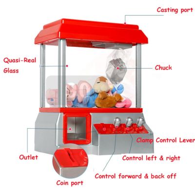 【YP】 Kids Claw Machine Music Child Coin Operated Game Arcade Machines Vending Birth Gifts