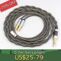 2 Core 2.8mm Litz OFC Earphone Shield Braided Sleeve Cable For Audio Technica ATH-ADX5000 ATH-MSR7b 770H 990H A2DC LN008056