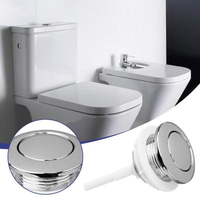 Toilet Tank Flush Switch Toilet Water Tank Round Valve Bathroom Rods Water Saving For Cistern Button Toilet Accessories Push O9Q5