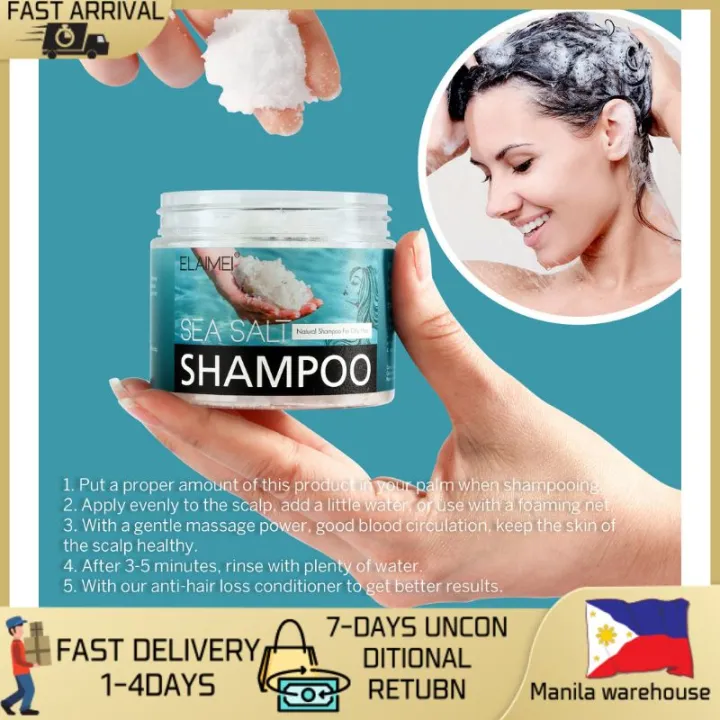 【ready Stock】 Sea Salt Shampoo Protects Hair Removes Dandruff Refreshes Oil Sea Salt Anti