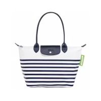 2023 new Bag Longchamp Le Pliage Collection Canvas sailor stripe Navy/White Handbag L folding series woman Bag Shoulder bag