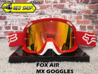 แว่นตาวิบาก / แว่นวิบาก FOX AIR สีแดง พร้อมถุงผ้า เลนส์ใส แผ่นเทียร์ออฟ MX Goggle FOX AIR for Motorcross(Color:Red)