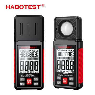 HABOTEST HT603 Luxury Meter เครื่องวัดความสว่างด้วยแสง 200000 LUX พร้อม Ambient Humidity & Thermometer Digital Luxury Meter