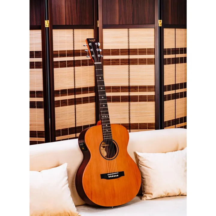 Limited Edition! SQOE EA90OM 40' inches Acoustic Guitar with Builtin