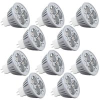 【❖New Hot❖】 sdis shop 10Pcs/Lot หลอดไฟ Led Mr16ไฟสปอร์ตไลท์3W 12V Mr16สปอตไลท์ไฟ Led สีขาวเย็นอบอุ่นคุณภาพสูงหลอดไฟ Led หลอดโคมไฟ