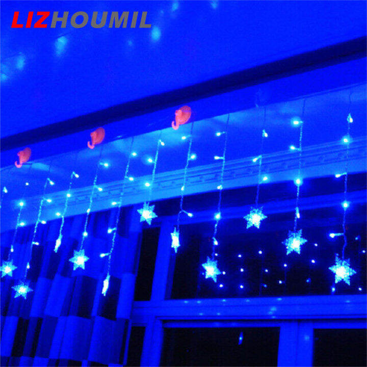 ไฟม่านสายไฟ-led-lizhoumil-8โหมด-ip44หน้าต่างกันน้ำไฟประดับเหมาะสำหรับการตกแต่งคริสต์มาสปาร์ตี้งานแต่งงาน