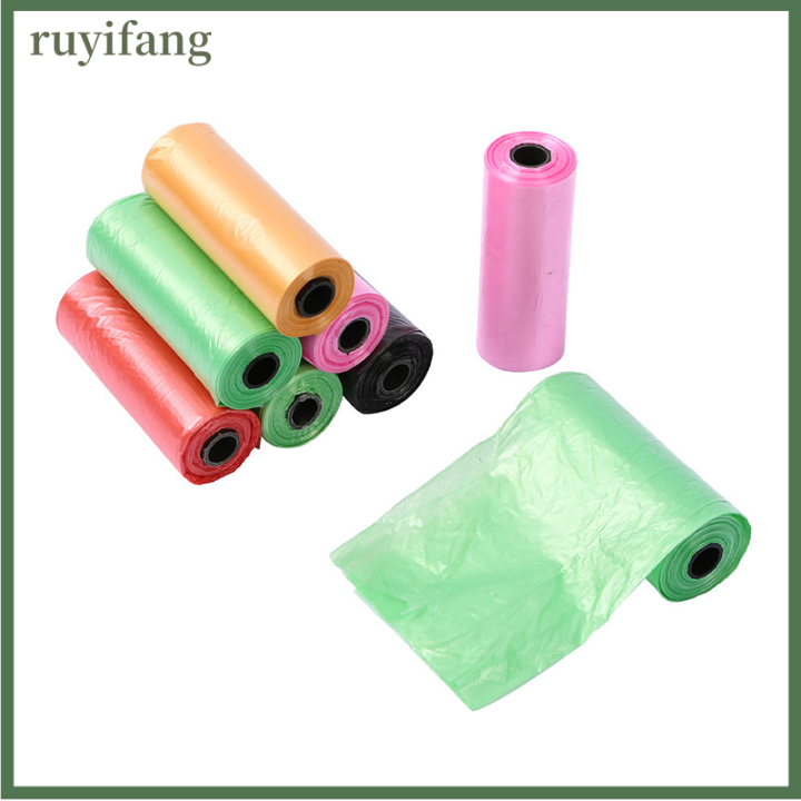 ruyifang-15ชิ้น-เซ็ต-pet-dog-poop-bags-dispenser-collector-scoop-holder-cat-pooper-bag