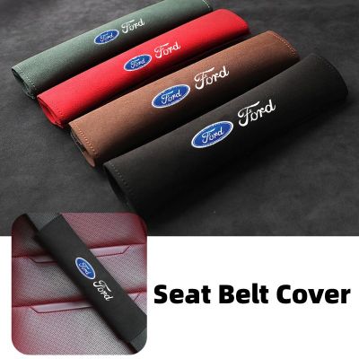 Car Seat Belt Shoulder Cover Auto Protection Soft Interior Accessories For Ford mk2 mk3 Ranger Mondeo mk4 S-MAX Kuga Mustang Fusion