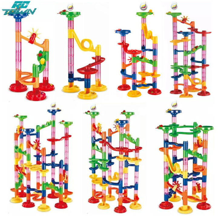 Marble Run Building Blocks 3D Marbles Slide Track Toys Diy Creative Assembled Maze Toys For Kids