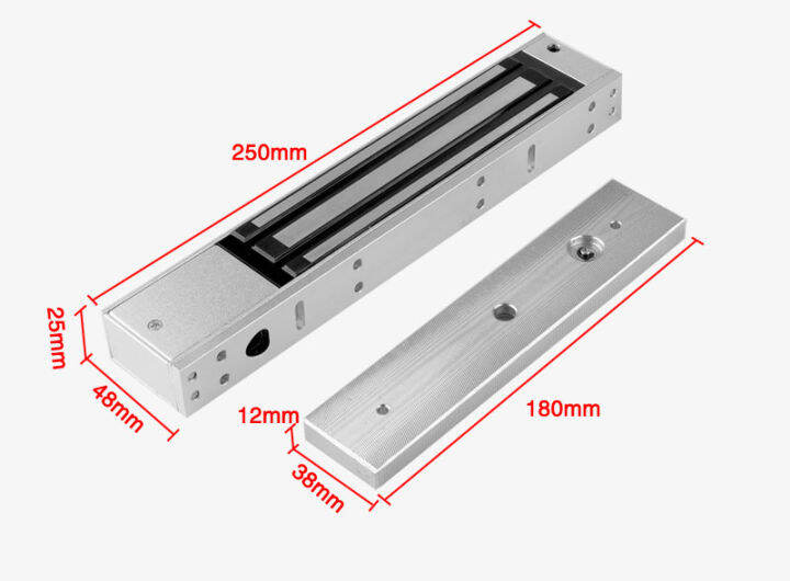 gembok-magnet-ไฟฟ้า600lbs-280กก-dc12v-ประตูเดียวไฟฟ้าควบคุมการเข้าถึง-gembok-magnet-กันน้ำมี-ไม่มีวงเล็บ-zl