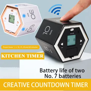 Ticktime Pomodoro Timer, Productivity Timer Cube, Magnetic 1 pack, Silver