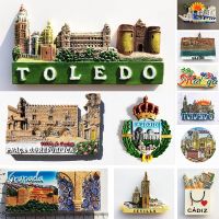 【YF】✲  Spanish Fridge Magnets Toledo Catedra Cathedral Malaga Montserrat Magnetic Refrigerator Stickers Tourist Souvenirs Idea Gifts