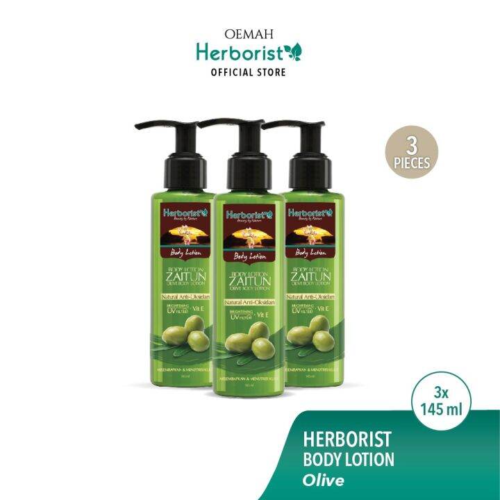 [Triple Pack] Herborist Body Lotion Zaitun 145ml Lazada Indonesia