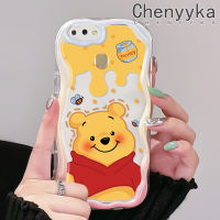 เคส Chenyyka สำหรับ OPPO A12 A12s A11K A7 A5s น่ารักหมีน้ำผึ้งสีสันสดใสน่ารักเนื้อครีมนิ่มเคสมือถือกันกระแทกแบบใสที่สร้างสรรค์ปลอกป้องกันซิลิโคนโปร่งใสลายกล้องถ่ายรูป