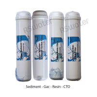 ไส้กรองน้ำอินไลน์ Unipure ขนาด 2.5 x 12 นิ้ว Sediment / GAC / Resin / CTO หัวเกลียว Inline Water Filter K33 ขายแยกชิ้น