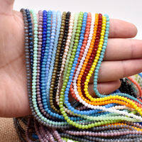 NSGRES ค้นหาสร้อยข้อมือ DIY หลวม 3/4mm กลม Spacer Beads ลูกปัดแก้ว การทำเครื่องประดับ ลูกปัดคริสตัล