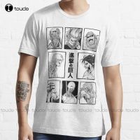 Shingeki No Kyojin .. Attack On Titan Titans Trending T-Shirt White Collar Shirt Outdoor Simple Vintag Casual T Shirts