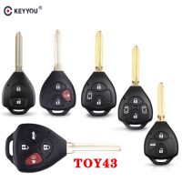 KEYYOU 2/3/4ปุ่มที่เก็บกุญแจรถรีโมทฝาครอบ FOB สำหรับ Toyota RAV4 Auris Prado Tarago คัมรีโคโคลลา REIZ Crown Avalon Venza