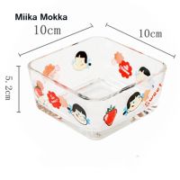 Flower Strawberry Glass Bowls and Plate Tableware Household Dishs Snack Plate Salad Bowl Fruit Plate Milk Cup Dinnerware Sets